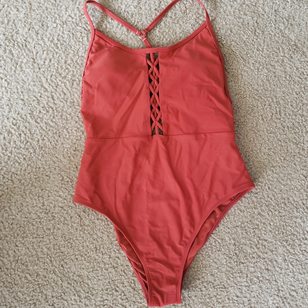 Burnt Orange One Piece Swim Suit